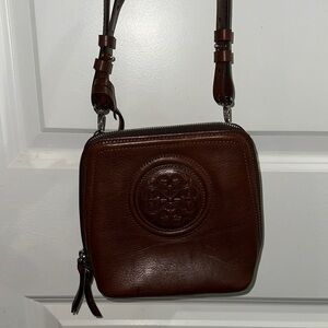 Brighton Ferrara Brown Leather Crossbody Bag